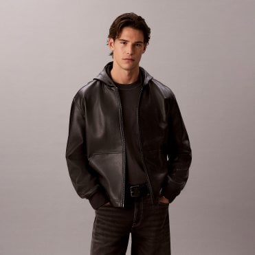 Calvin Klein Μπουφάν Faux Leather Κανονική Γραμμή