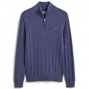 Gant Πλεκτό Half Zip Πλεξούδα Κανονική Γραμμή