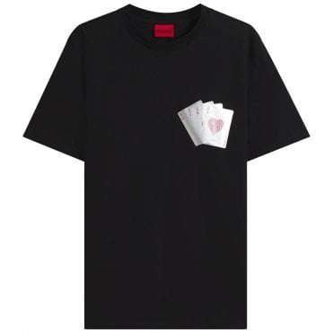 HUGO T-shirt Dahr Κανονική Γραμμή
