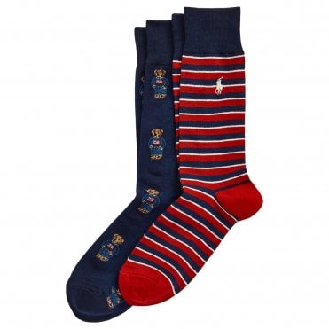 Ralph Lauren Bear Polo Κάλτσες || 2Pack